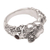 Garnet men's ring, 'Silver Tiger' - Men's Artisan Crafted Sterling Silver Ring (image 2d) thumbail