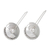 Pearl drop earrings, 'Moonlight Sand' - Modern Pearl Sterling Silver Drop Earrings (image 2c) thumbail