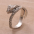 Sterling silver wrap ring, 'Silver King Cobra' - Unique Sterling Silver Snake Ring thumbail