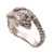 Sterling silver wrap ring, 'Silver King Cobra' - Unique Sterling Silver Snake Ring (image 2e) thumbail