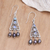 Pearl and rainbow moonstone dangle earrings, 'Mountain Top' - Sterling Silver Pearl and Rainbow MoonstoneEarrings (image 2b) thumbail