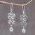 Rainbow moonstone dangle earrings, 'Sweethearts' - Heart Shaped Rainbow Moonstone Sterling Silver Earrings thumbail