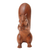 Wood sculpture, 'Squirrel with an Acorn' - Artisan Crafted Wood Sculpture