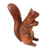 Wood sculpture, 'Squirrel with an Acorn' - Artisan Crafted Wood Sculpture