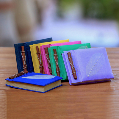 Cuadernos de fibras naturales, (juego de 6) - Cuadernos de Fibra Natural (Set de 6)