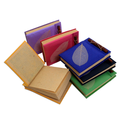 Cuadernos de fibras naturales, (juego de 6) - Cuadernos de Fibra Natural (Set de 6)