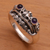 Men's amethyst ring, 'Immortal Eclipse' - Men's Artisan Crafted Sterling Silver and Amethyst Ring (image 2b) thumbail