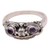 Men's amethyst ring, 'Immortal Eclipse' - Men's Artisan Crafted Sterling Silver and Amethyst Ring (image 2c) thumbail