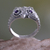 Amethyst ring, 'Owl Wisdom' - Amethyst and Silver Bird Ring