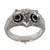 Amethyst ring, 'Owl Wisdom' - Amethyst and Silver Bird Ring thumbail