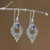 Amethyst dangle earrings, 'Joy' - Sterling Silver Amethyst Dangle Earrings (image 2) thumbail