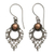 Sterling silver dangle earrings, 'Joy' - Gold Accent Sterling Silver Dangle Earrings