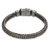 Men's sterling silver braided bracelet, 'Open Mind' - Men's Handcrafted Sterling Silver Braided Bracelet