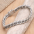 Men's sterling silver bracelet, 'Two Paths' - Men's Sterling Silver Chain Bracelet thumbail