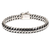 Sterling silver braided bracelet, 'Love Links' - Men's Sterling Silver Link Bracelet thumbail