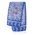 Silk batik shawl, 'Sapphire Mums' - Blue Batik Silk Shawl (image 2b) thumbail