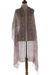 Batikschal aus Seide - Handgefertigter Wickelschal aus Seide mit Blumenmuster