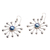 Pearl earrings, 'Blue Stars' - Pearl earrings (image 2b) thumbail