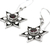 Garnet flower earrings, 'Poinsettias' - Floral Garnet Sterling Silver Dangle Earrings (image 2e) thumbail