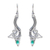 Agate dangle earrings, 'Ivy Moon' - Agate dangle earrings (image 2a) thumbail