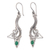 Agate dangle earrings, 'Ivy Moon' - Agate dangle earrings