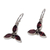 Garnet earrings, 'Helix' - Garnet Sterling Silver Dangle Earrings (image 2c) thumbail