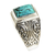 Sterling silver ring, 'Sky Crown' - Unisex Sterling Silver and Reconstituted Turquoise Ring (image 2b) thumbail