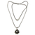 Pearl pendant necklace, 'Sacred White Lotus' - Sterling Silver and Pearl Pendant Necklace thumbail