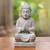 Sandstone sculpture, 'Meditating Buddha' - Hand Crafted Buddhism Stone Sculpture from Indonesia thumbail