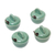 Ceramic condiment set, 'Dance Fans' (set of 4) - Ceramic Condiment Bowls (Set of 4) (image 2b) thumbail