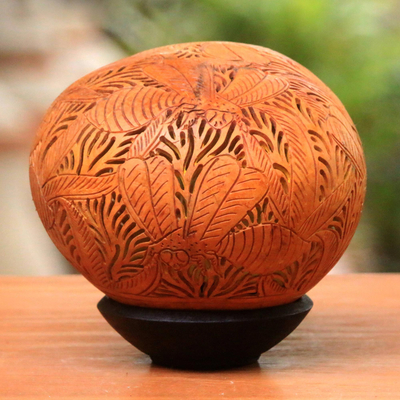 Coconut shell sculpture, 'Beehive Jive' - Coconut Shell Sculpture