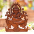 Wood wall panel, 'Serene Ganesha' - Hinduism Wood Relief Panel (image 2) thumbail