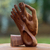 Wood statuette, 'Take Action' - Artisan Crafted Wood Sculpture (image 2b) thumbail