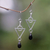 Makassar ebony dangle earrings, 'Triangle' - Makassar ebony dangle earrings
