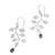 Pearl dangle earrings, 'Black Forest' - Pearl Sterling Silver Dangle Earrings thumbail