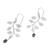 Pearl dangle earrings, 'Black Forest' - Pearl Sterling Silver Dangle Earrings (image 2b) thumbail