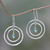 Earrings, 'Blue Halo' - Sterling Silver Dangle Earrings (image 2) thumbail