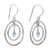Earrings, 'Blue Halo' - Sterling Silver Dangle Earrings