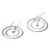 Earrings, 'Blue Halo' - Sterling Silver Dangle Earrings (image 2e) thumbail