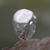 Bone ring, 'Face of the Moon' - Hand Crafted Sterling Silver and Bone Cocktail Ring (image 2b) thumbail