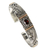 Garnet bracelet, 'Paradise' - Gold Accent Sterling Silver Garnet Cuff thumbail