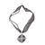 Bull horn necklace, 'Silver Cross' - Bull horn necklace