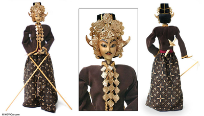 Batik puppet, 'Majapahit Prince' - Batik puppet