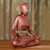 Wood statuette, 'Levitation' - Meditation Wood Sculpture (image 2b) thumbail