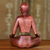 Wood statuette, 'Levitation' - Meditation Wood Sculpture