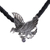 Men's amethyst necklace, 'Hawk' - Men's Sterling Silver and Leather Pendant Necklace (image 2a) thumbail
