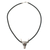 Men's leather necklace, 'Longhorn' - Men's Hand Made Leather and Sterling Silver Necklace (image 2b) thumbail