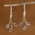 Amethyst flower earrings, 'Lilac Leaves' - Indonesian Amethyst Sterling Silver Dangle Earrings (image 2) thumbail