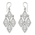 Sterling silver dangle earrings, 'Diamonds in Lace' - Sterling silver dangle earrings (image 2a) thumbail