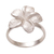 Sterling silver ring, 'Frangipani' - Hand Made Sterling Silver Flower Ring (image 2a) thumbail